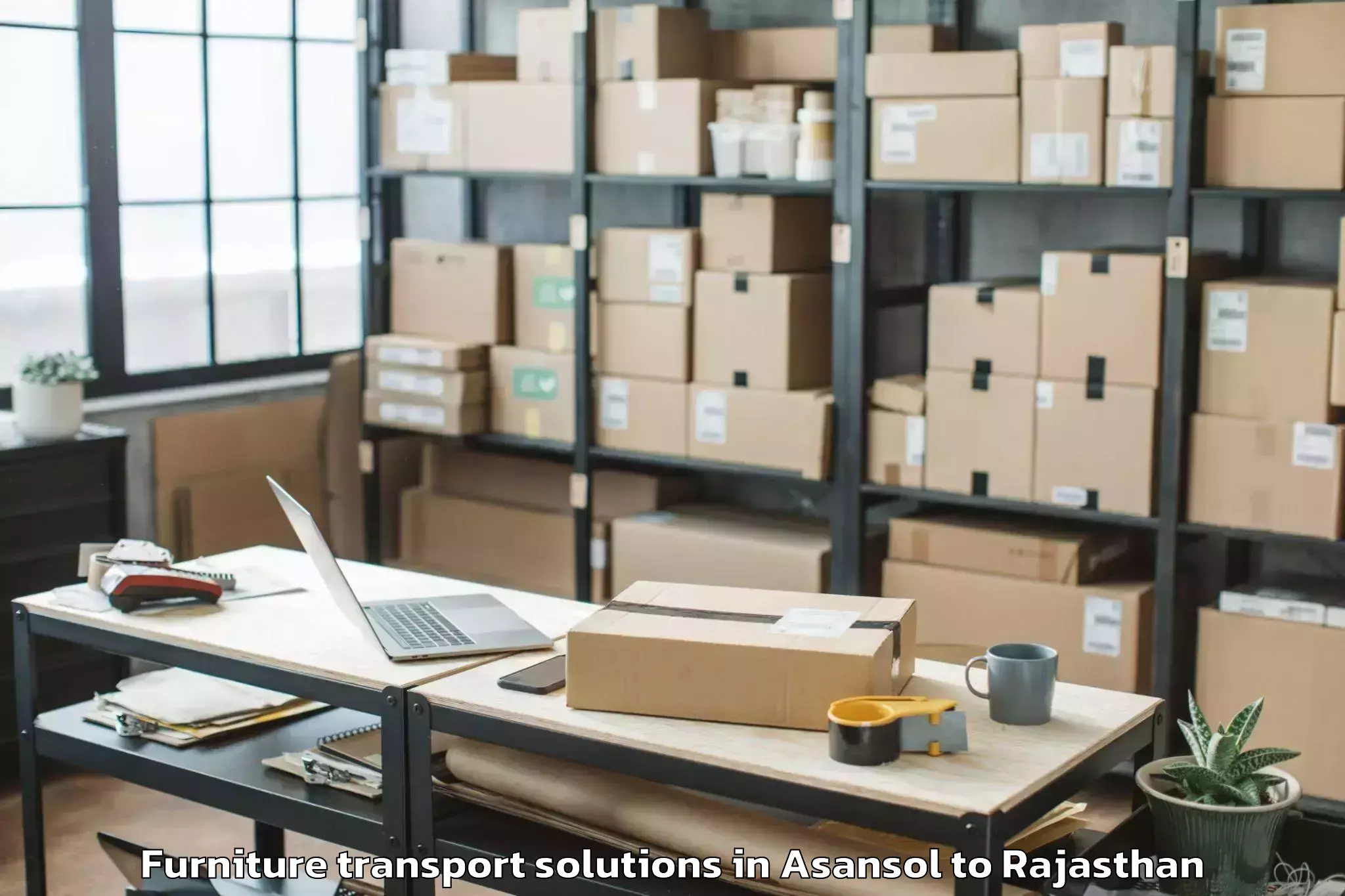 Discover Asansol to Jahazpur Furniture Transport Solutions